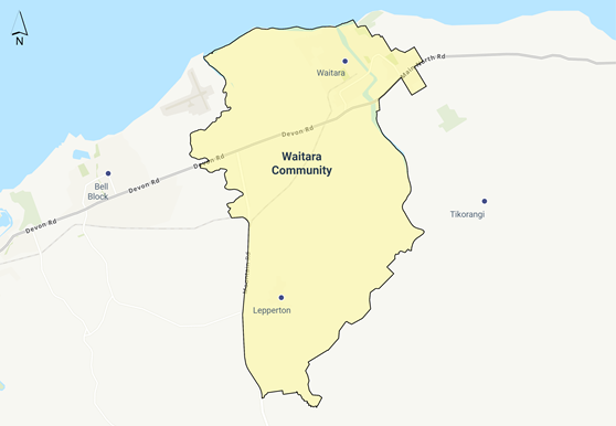 Elections 2022 Waitara Community Board Map
