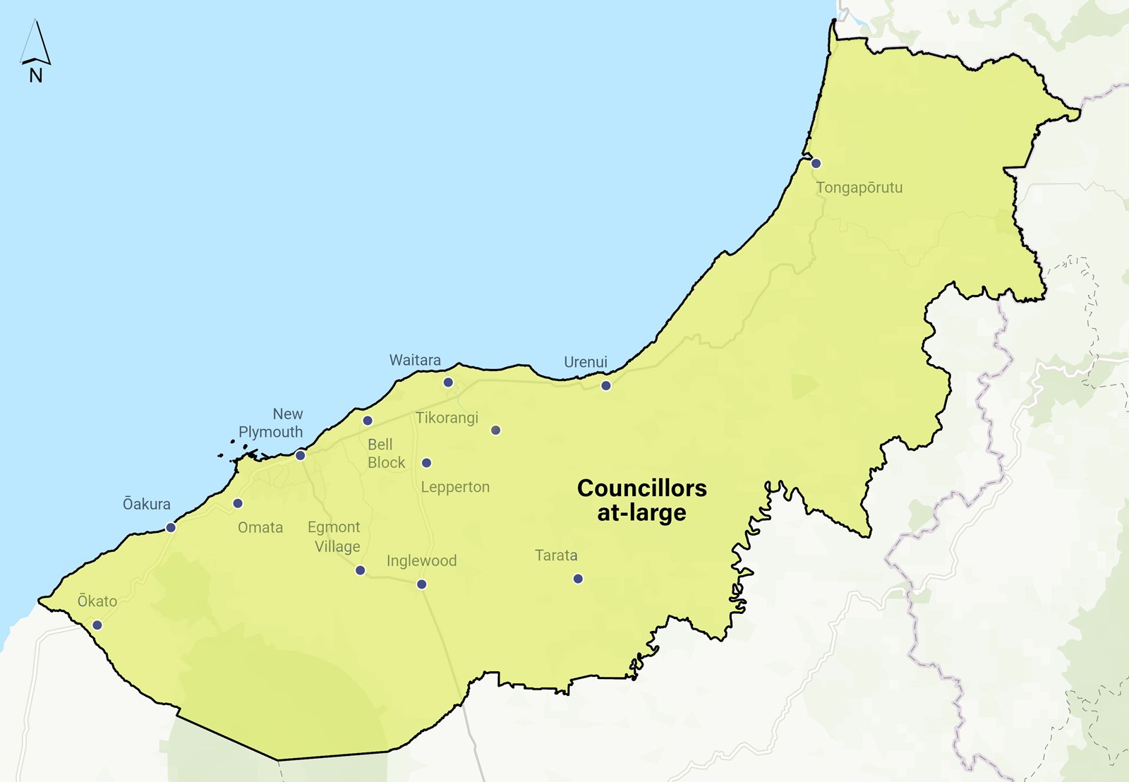 Councillors at-large map