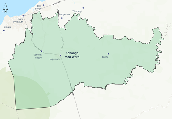 Elections 2022 Kohanga Moa Ward Map