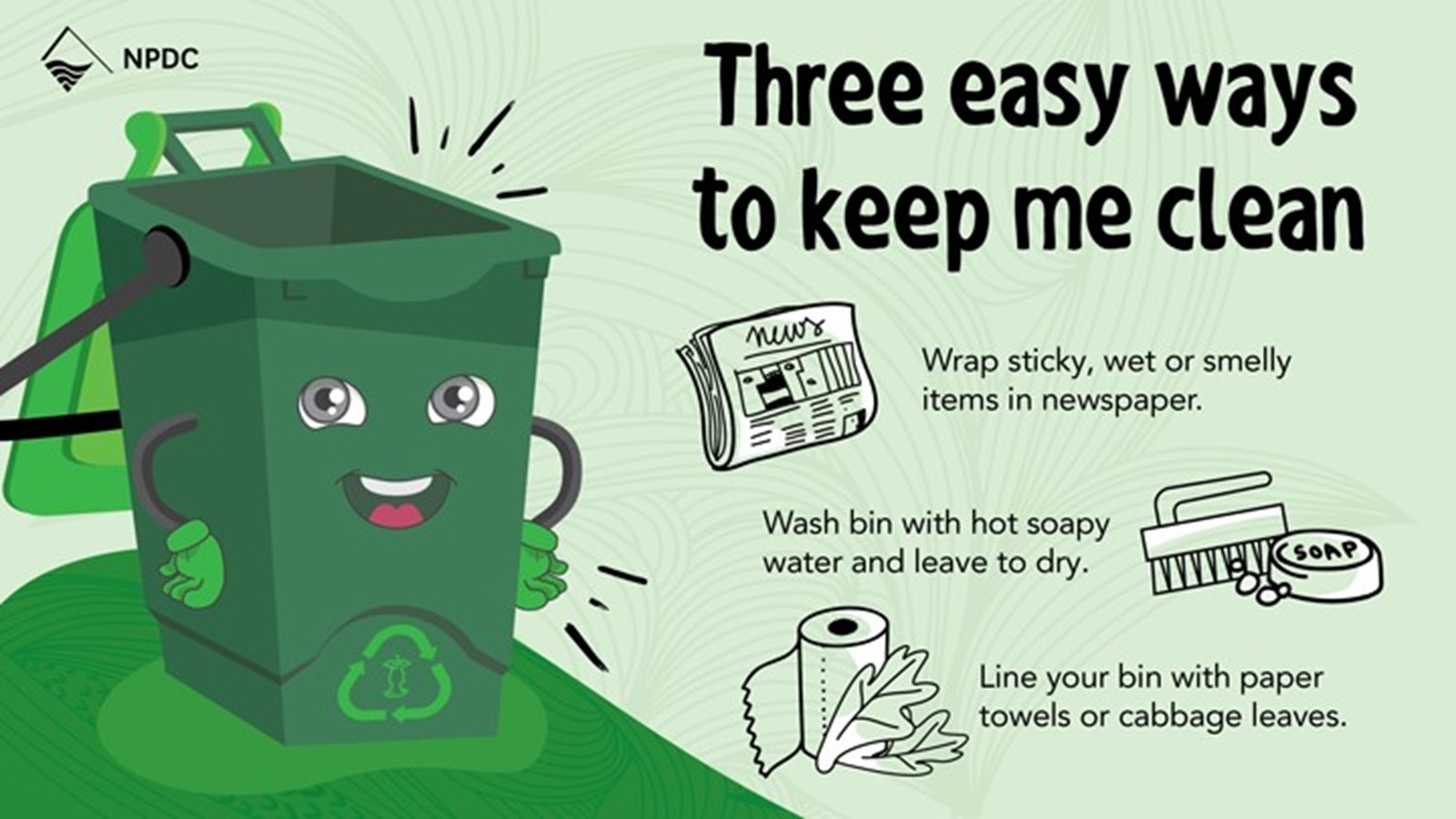 How to keep your food scraps bin clean tile
