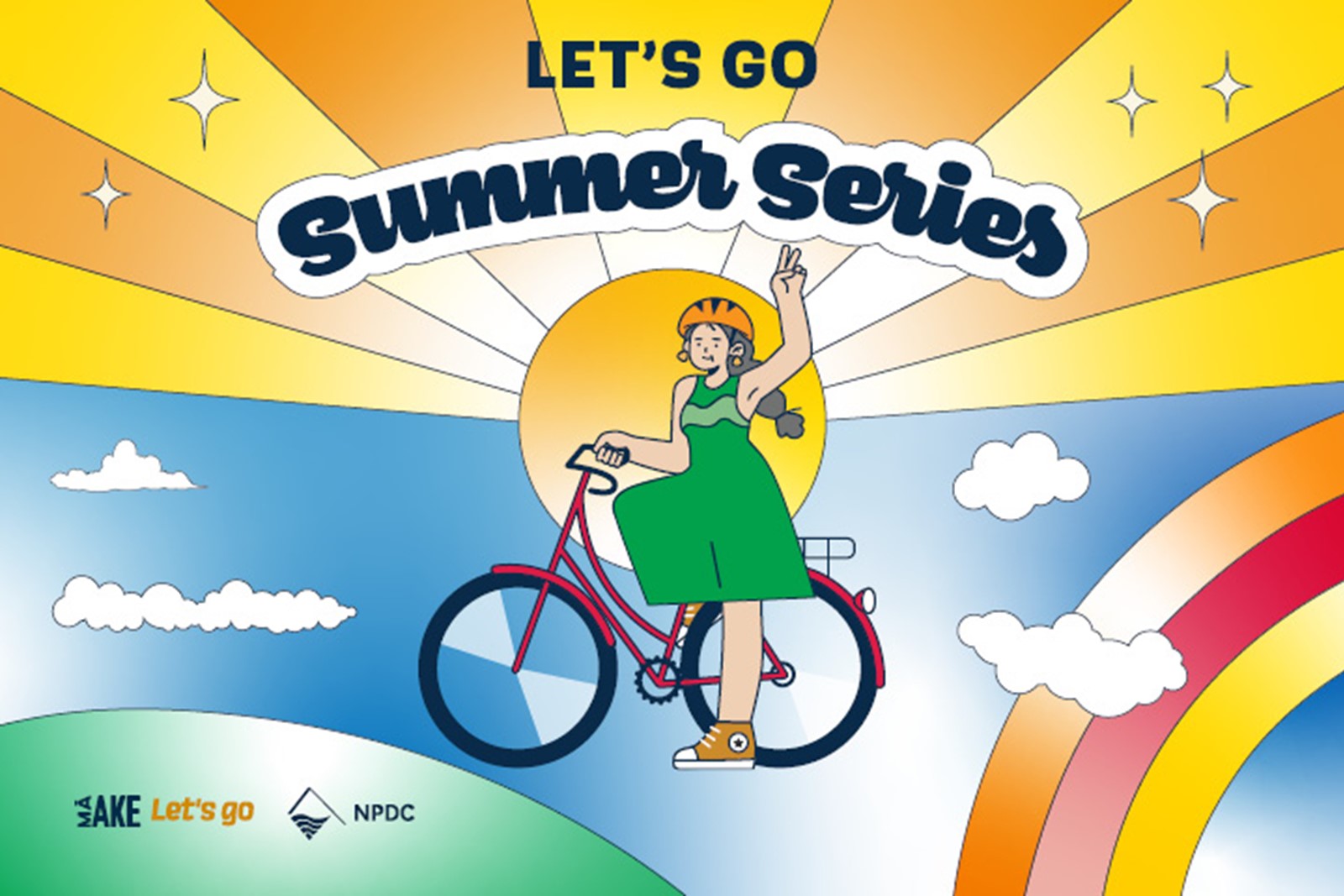 Let's Go Summer Series Frocks on Bikes web tile.