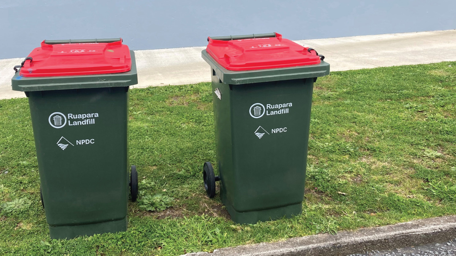 Rubbish bins. 