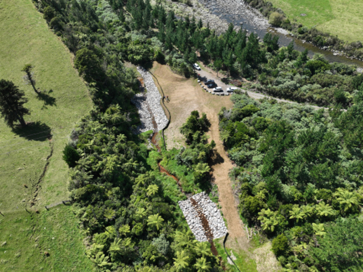 Downstream after removal.