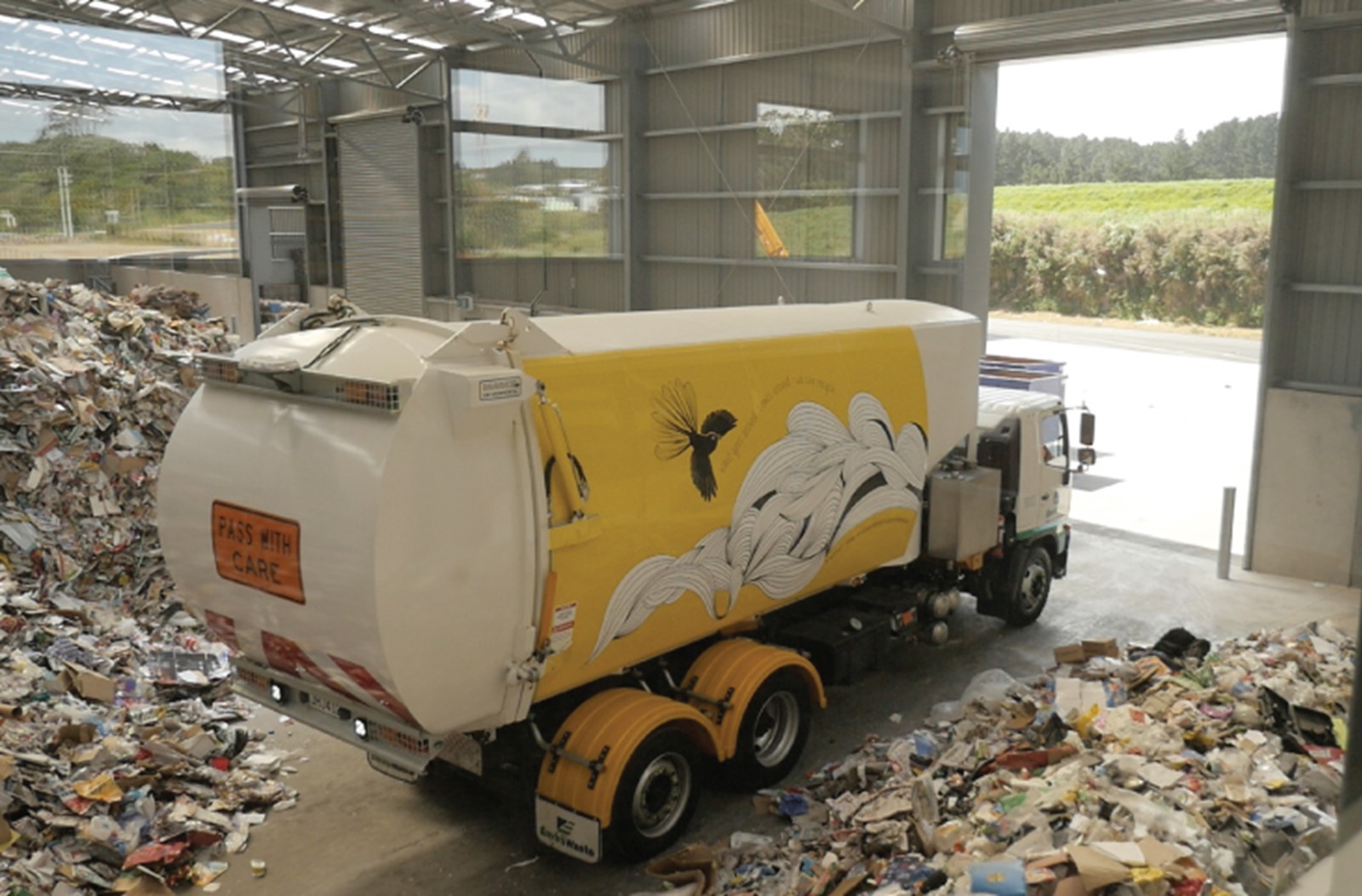 The recycling plant
