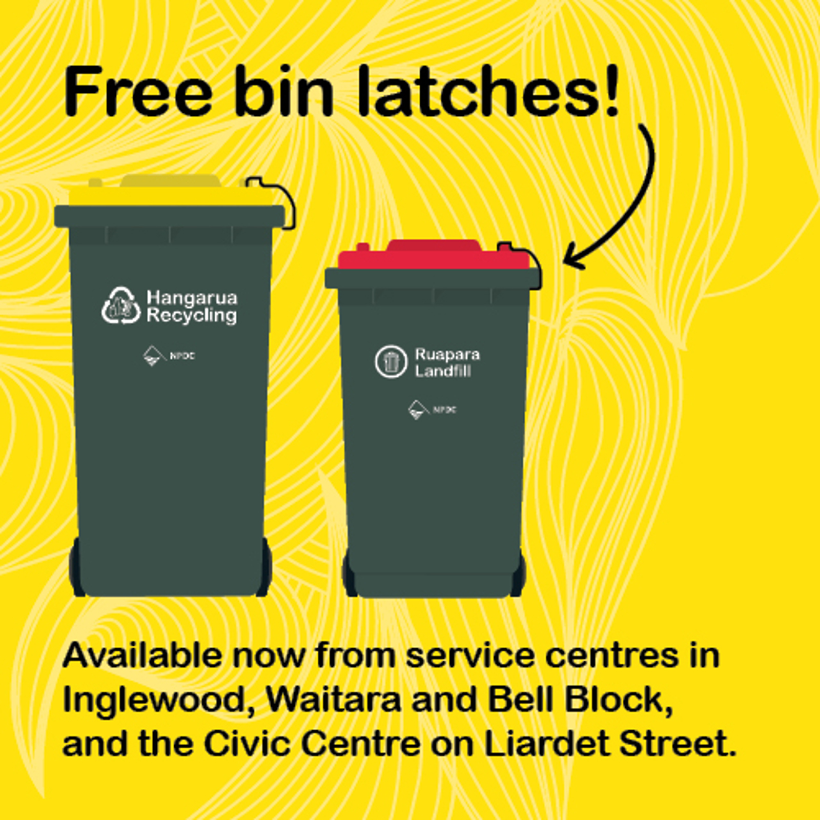 Free bin latches