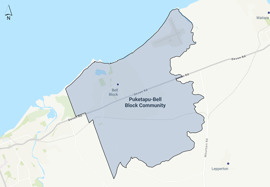 Elections 2022 Puketapu Bell Block Community Board Map