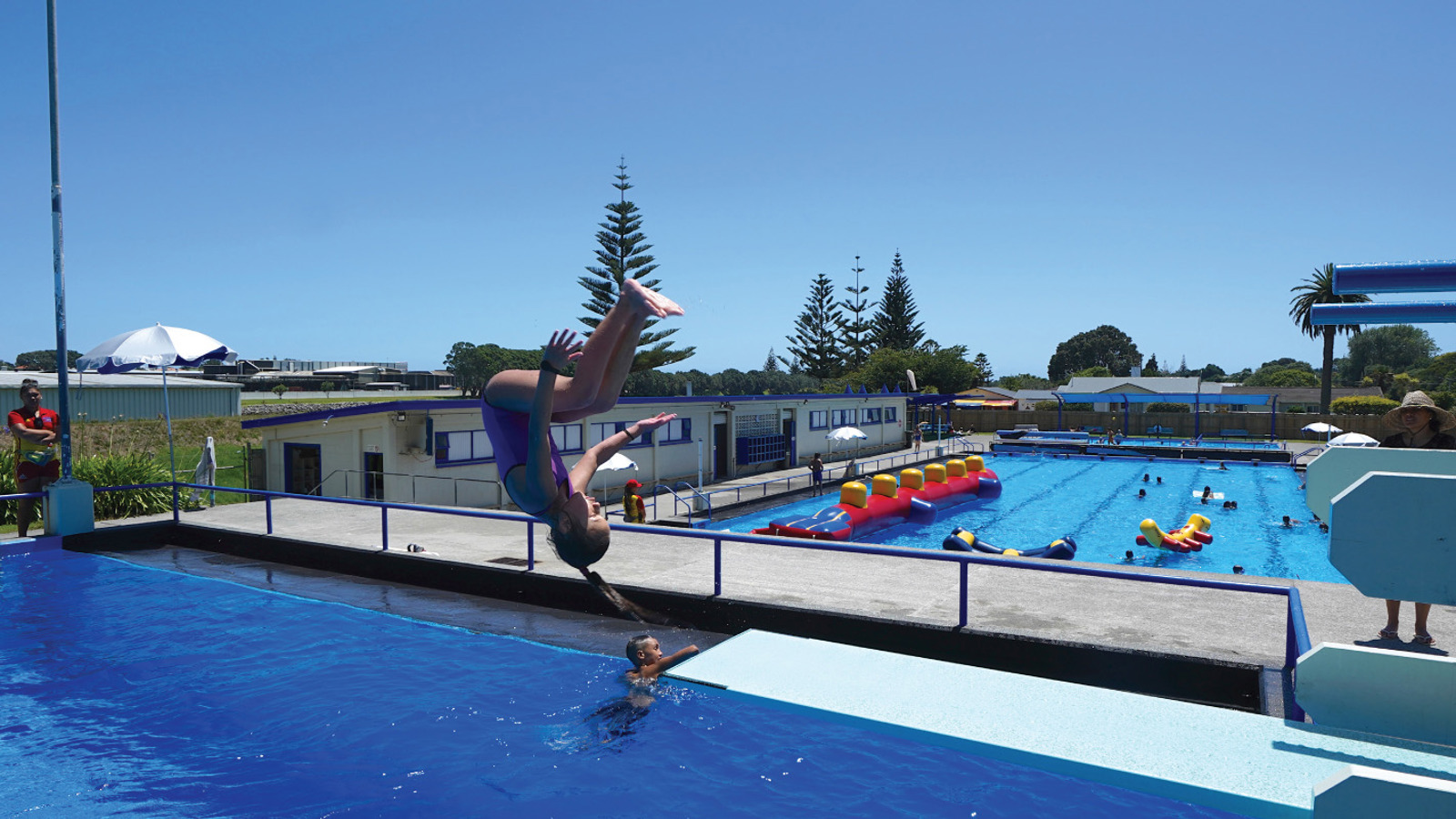 Waitara community swimming pool.