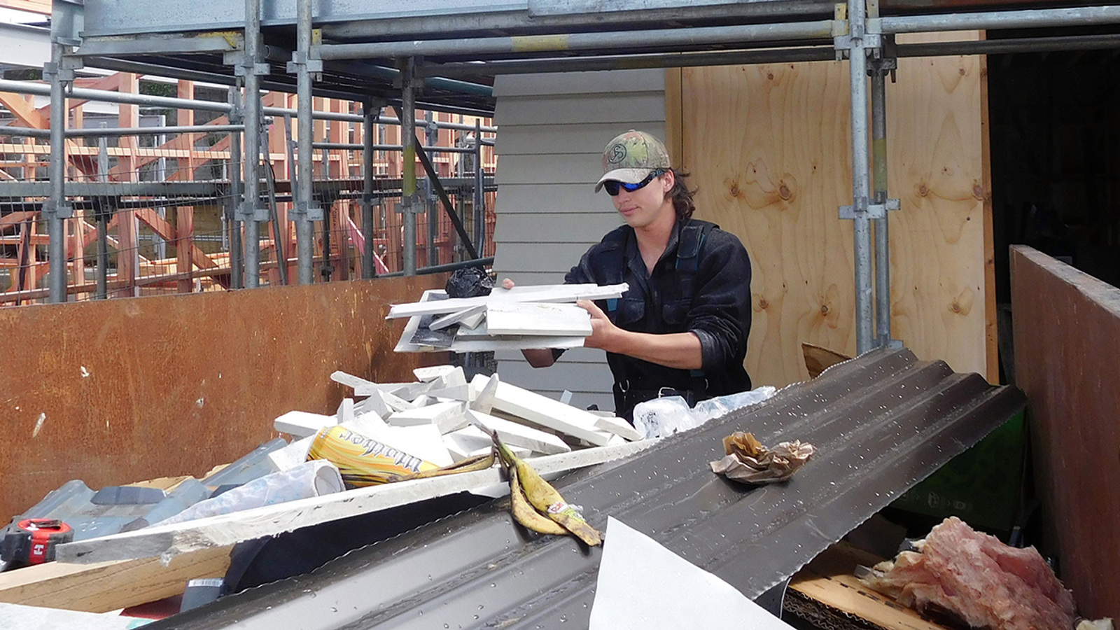 Sorting through waste at the Sorting Depot.