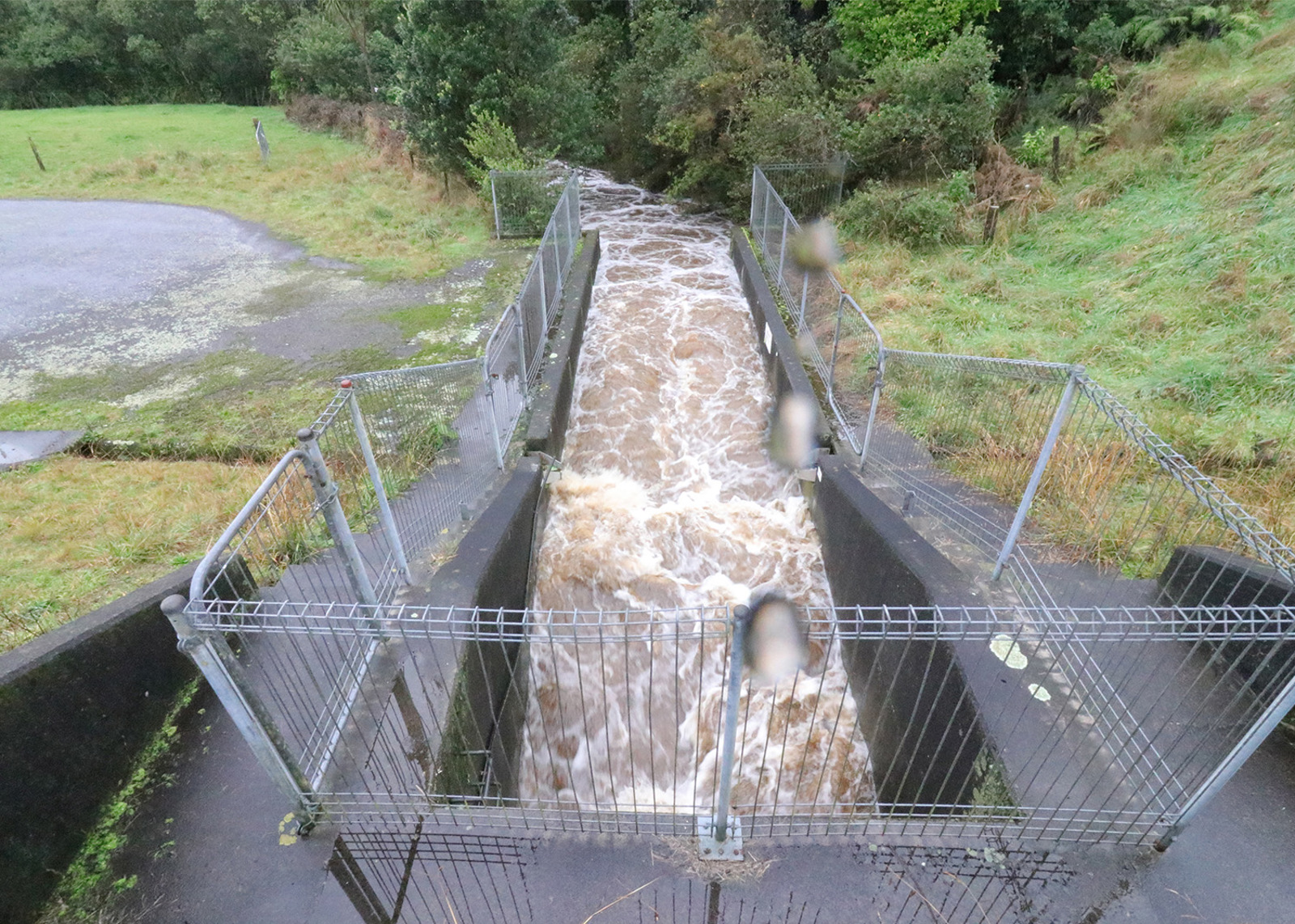 Stormwater system at Huatoki Dam.