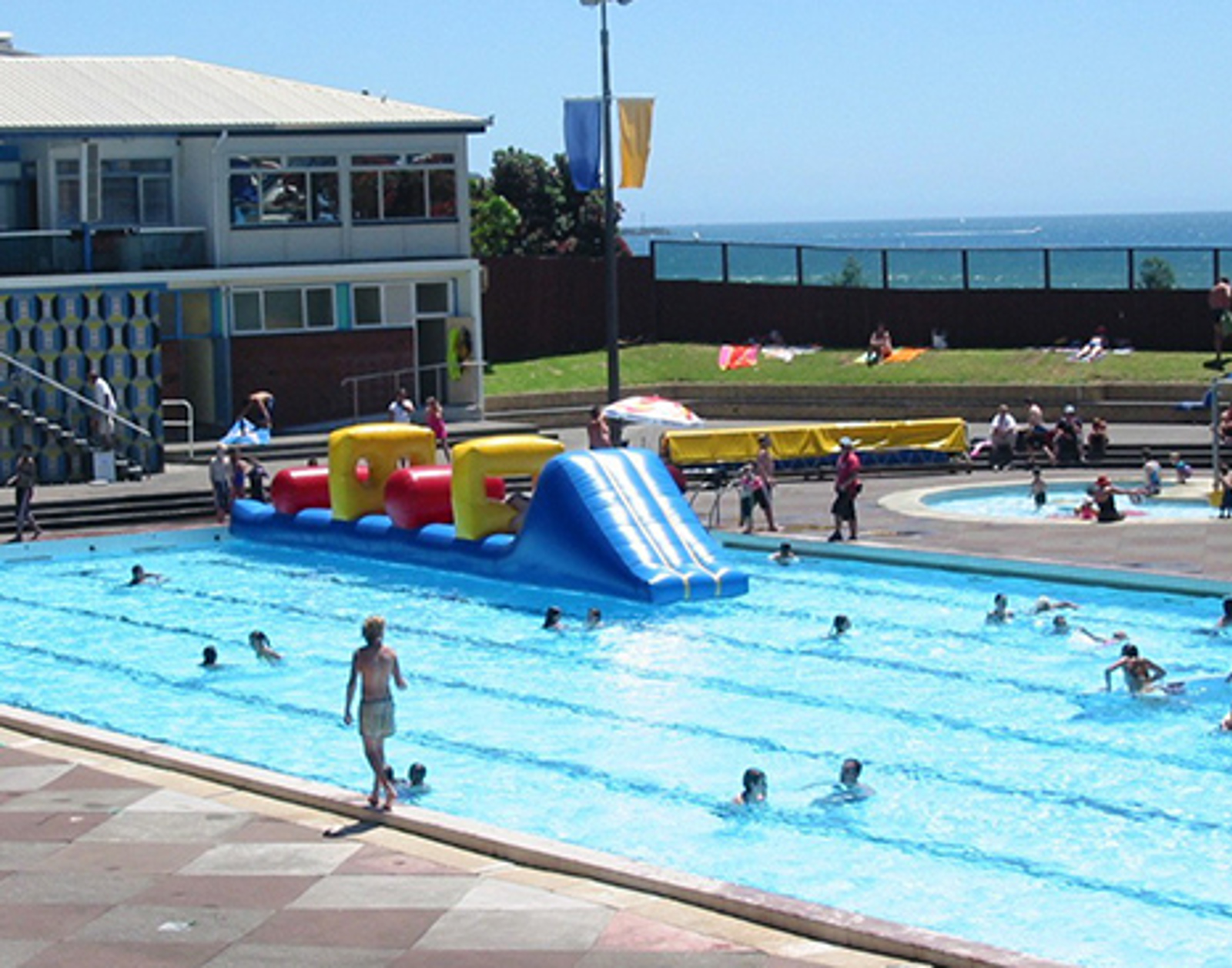 Pools and slides