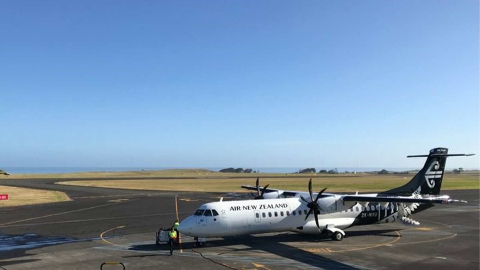 Picture of an aeroplane at New Plymouth Airport.