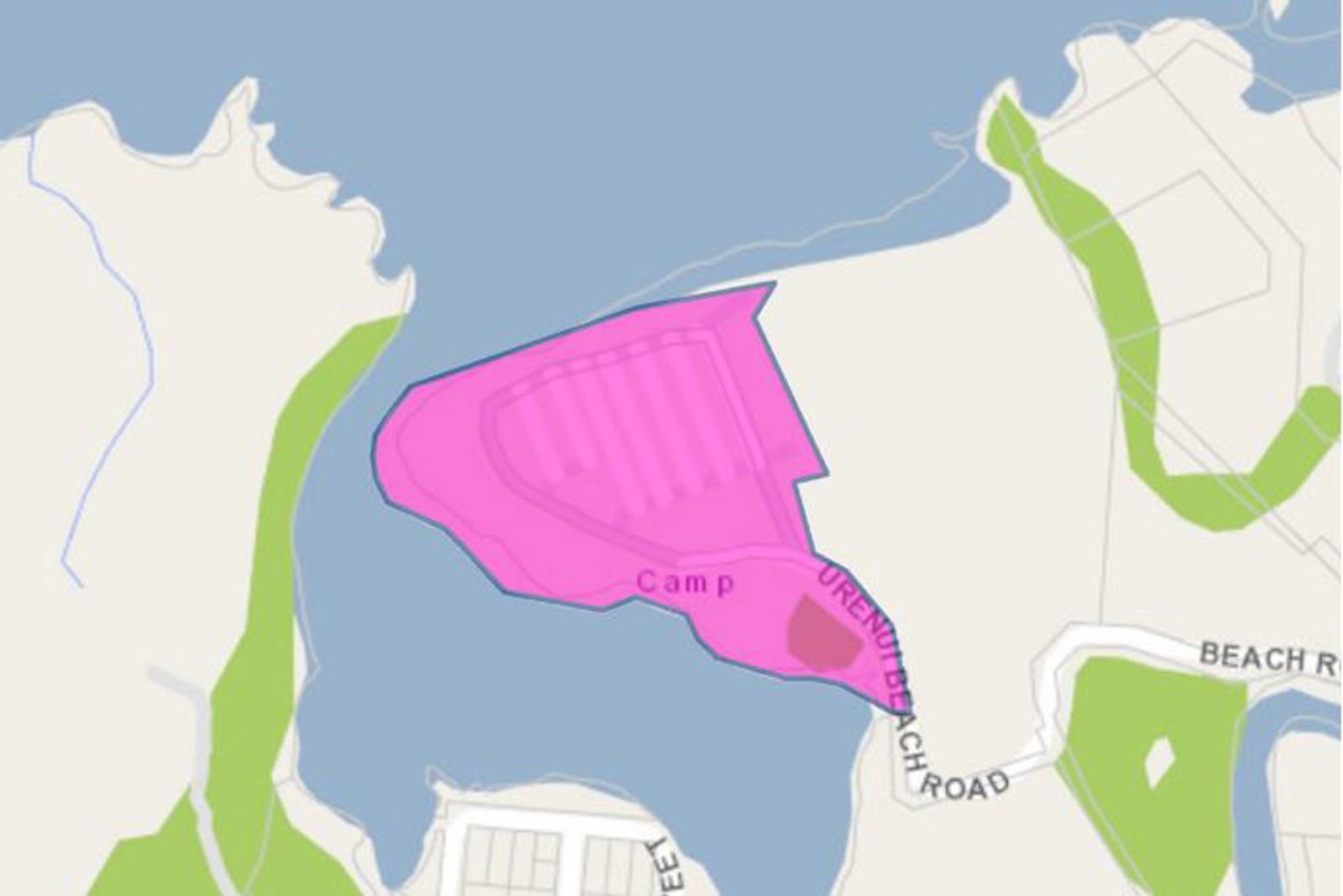 Alcohol ban map of Urenui