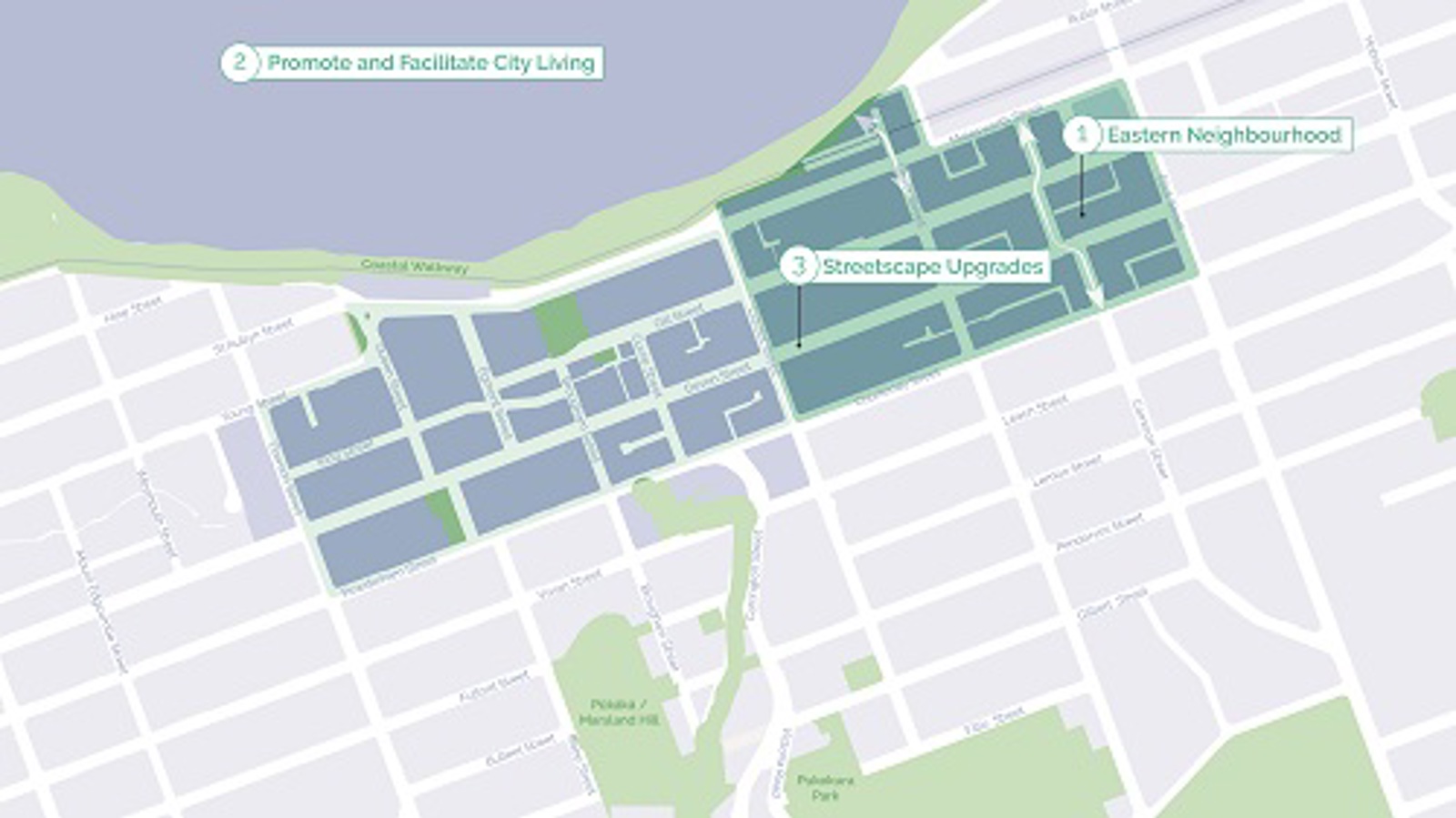 Map Of New Plymouth City Centre Ngāmotu New Plymouth City Centre Strategy
