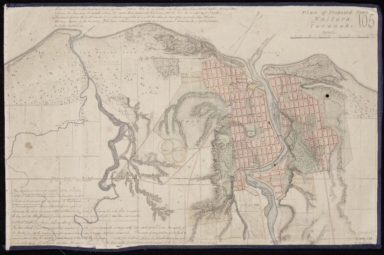 Map of Waitara from 1842
